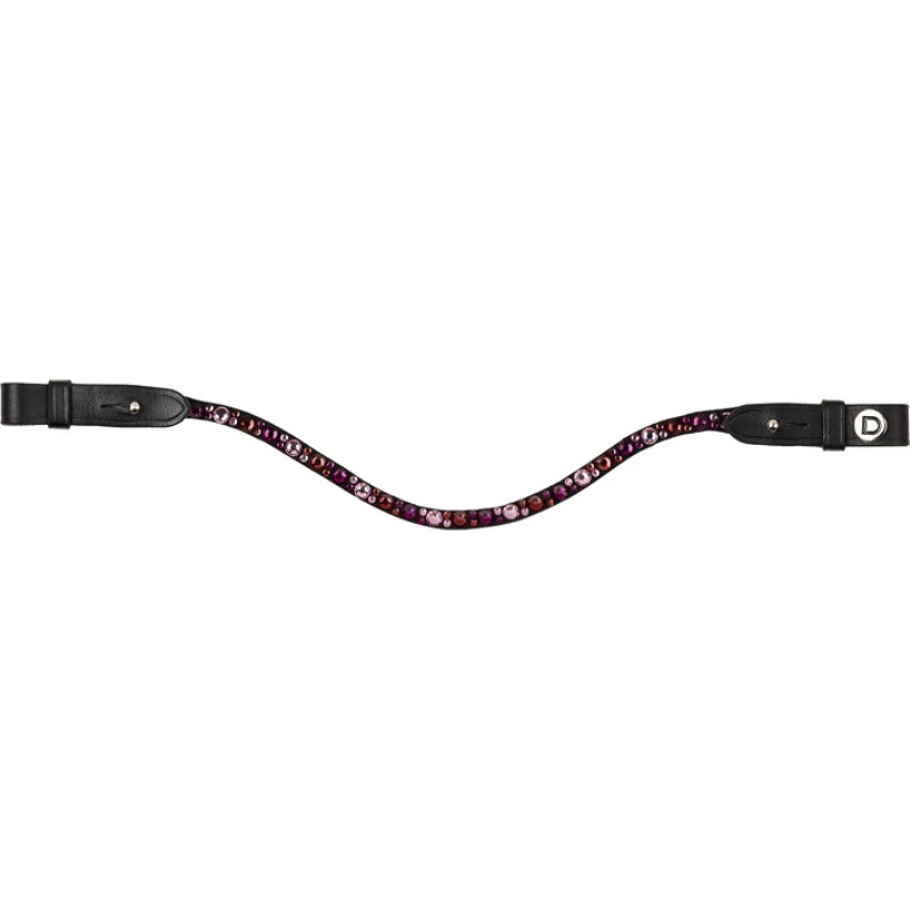 2026 Dublin Ombre Diamante Browband 1031541 - Burgundy / Black